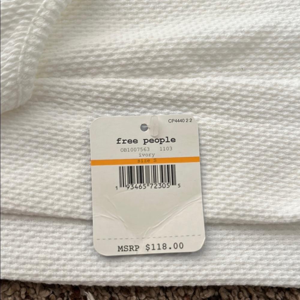 NWT Free People IVORY Wide Leg Pants with High Waist - Picture 4 of 5